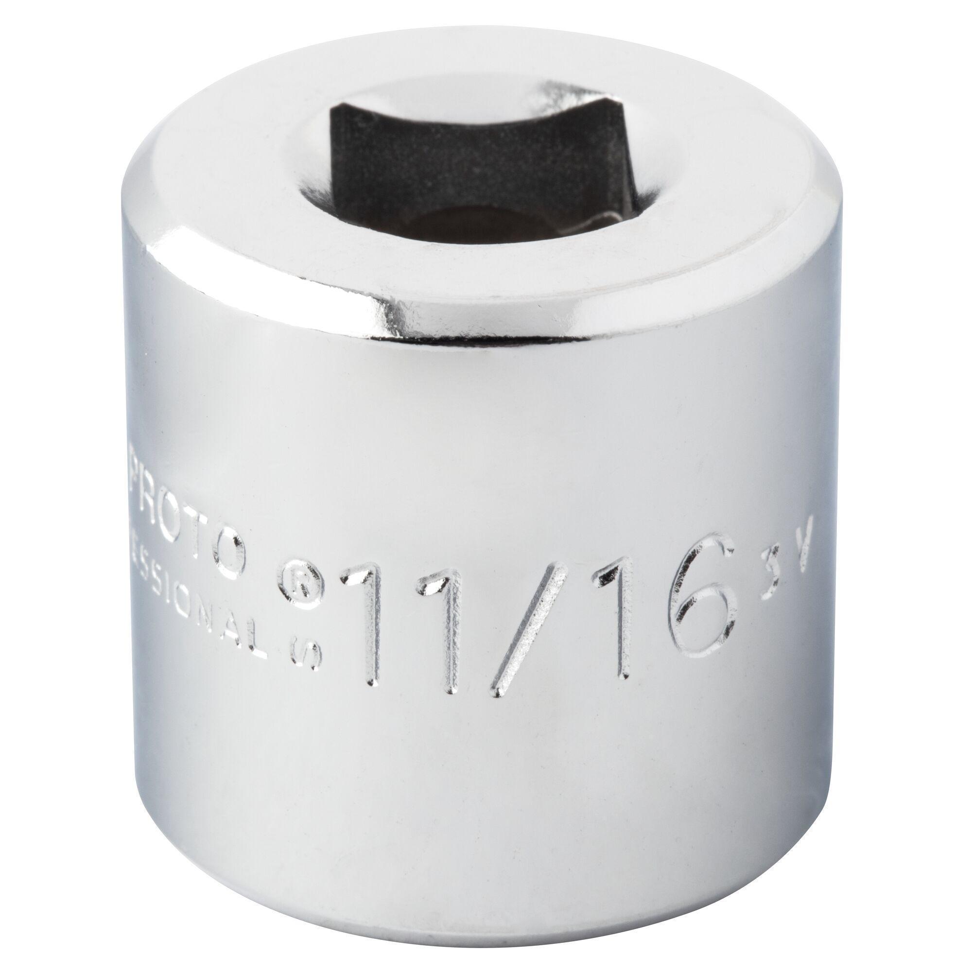 Proto® TorquePlus™ J5222HS Super Short Length Socket, Imperial, 3/8 in Square Drive, 11/16 in