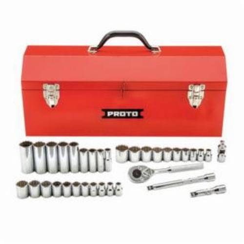 Proto® J52230-1 Combination Socket Set, ASME Specified, 12 Points, 3/8 in Drive, 34 Pieces