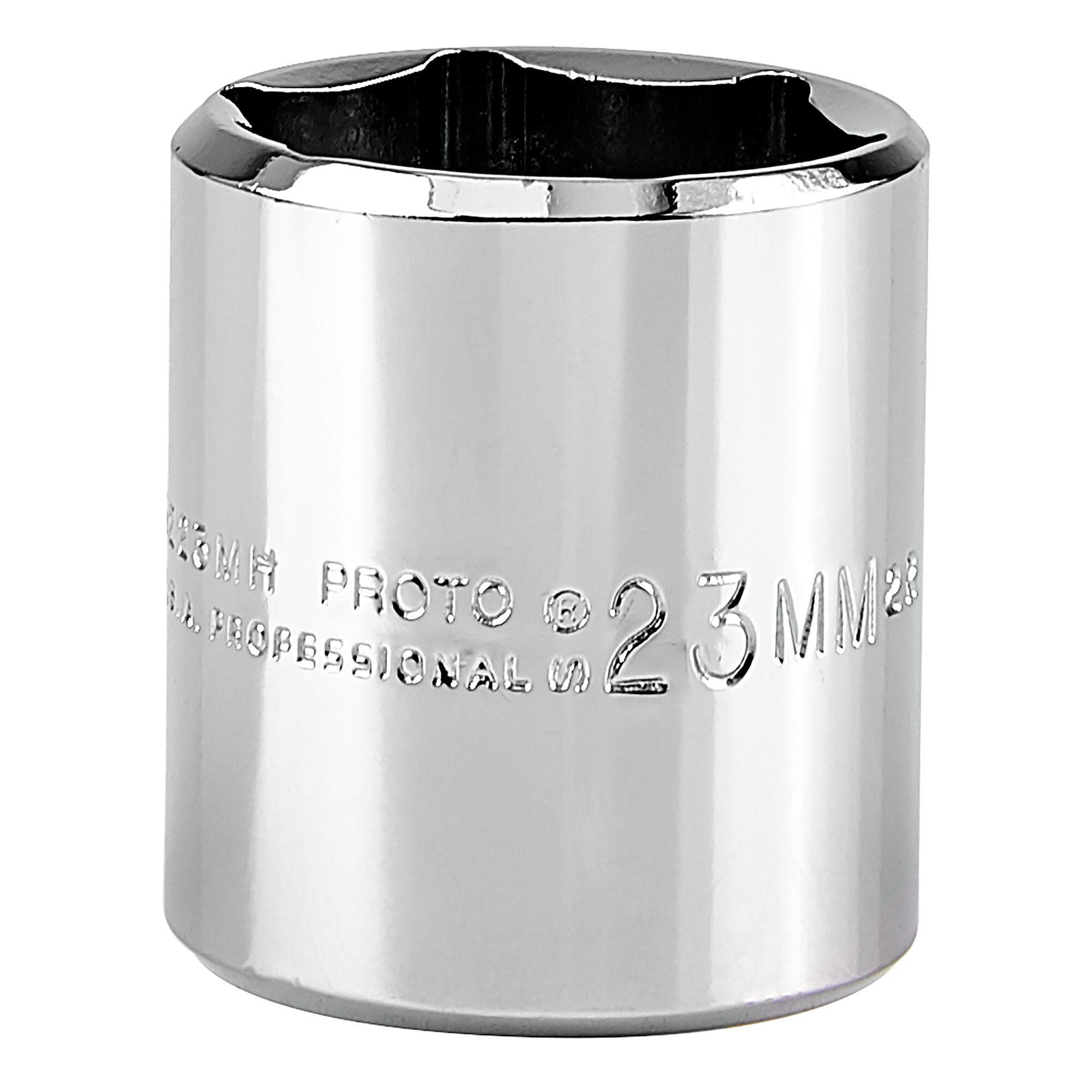 Proto® TorquePlus™ J5223MH Standard Length Socket, Metric, 3/8 in Square Drive, 23 mm