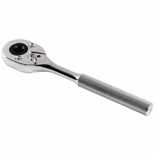 Proto® J5249FW Female Drive Non-Insulated Hand Ratchet, Imperial, 3/8 in Drive, Pear Head, 7 in OAL, Alloy Steel, Full Polished, ASME B107.500, Federal GGG-W-641E