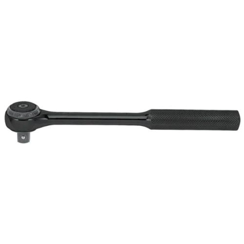 Proto® J5252FBL Non-Insulated Standard Hand Ratchet, 3/8 in Drive, Round Head, 7-3/8 in OAL, Steel, Black Oxide, ASME B107.10M