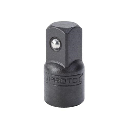 Proto® J5253B Socket Adapter, Black Oxide, Square Drive, 1/2 in Male Drive, 3/8 in Female Drive, Female x Male Adapter, ASME B107.500/B107.10M, Steel Alloy