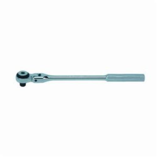 Proto® J5257F Non-Insulated Hand Ratchet, Imperial, 3/8 in Drive, Round Head, 8-1/2 in OAL, Steel, Full Polished, ASME B107.10M