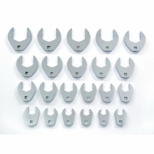 Proto® J53000CF Anti-Slip Design Open End Crowfoot Wrench Set, Imperial, 22 Pieces, 15/16 to 2-1/2 in, Full Polished