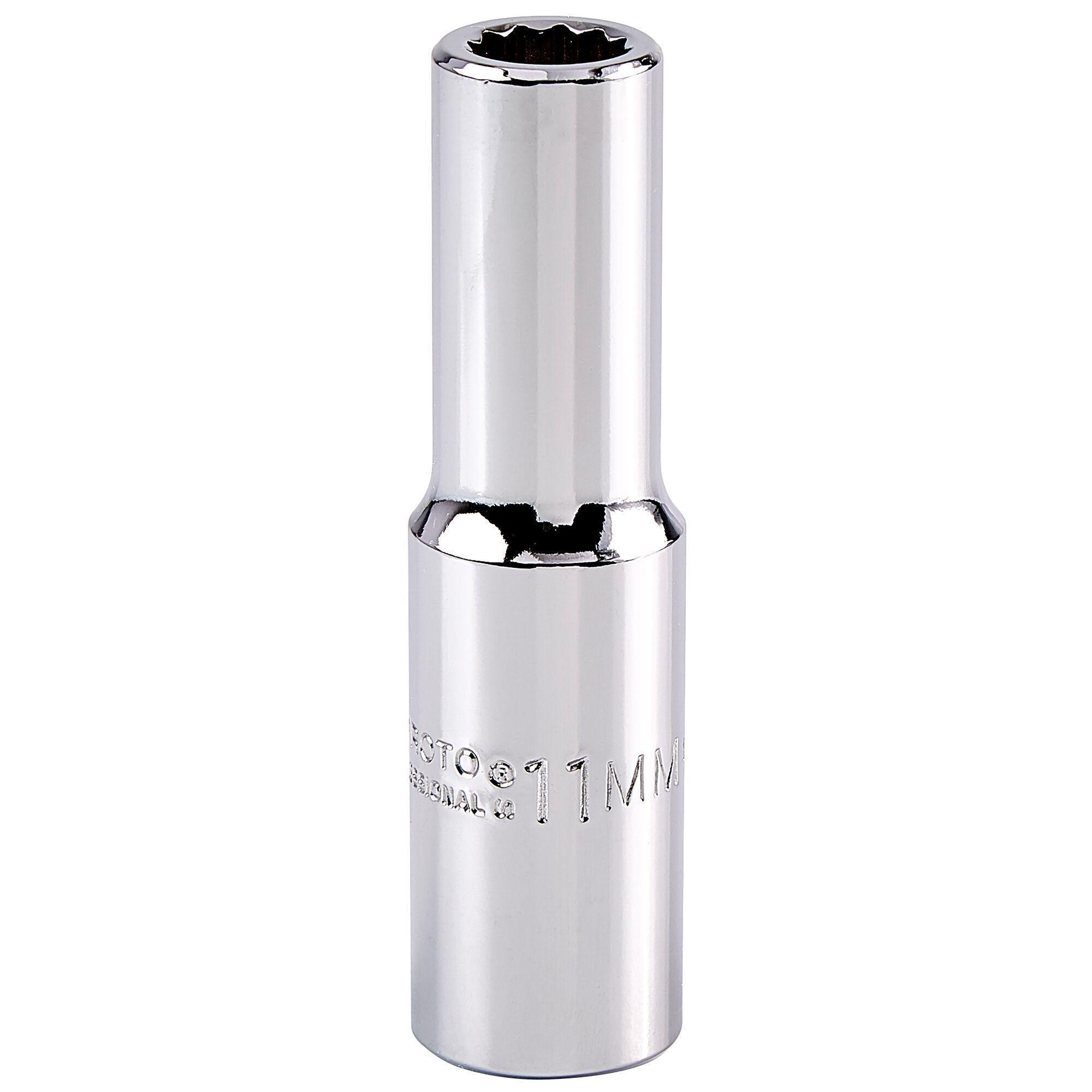 Proto® TorquePlus™ J5311M Deep Length Socket, Metric, 1/2 in Square Drive, 11 mm