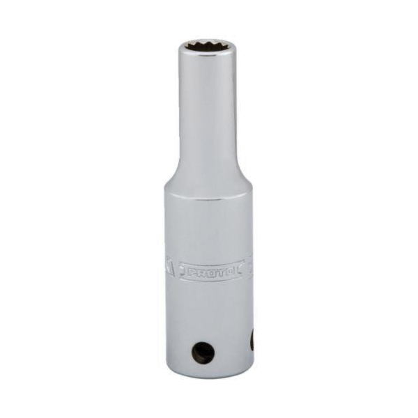 Proto® TorquePlus™ J5312-TT Deep Length Tether Ready Socket, 1/2 in Square Drive, 3/8 in, 12 Points
