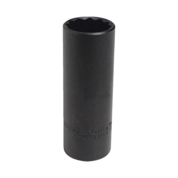 Proto® TorquePlus™ ProtoBlack™ J5316B Deep Length Socket, Imperial, 1/2 in Square Drive, 1/2 in