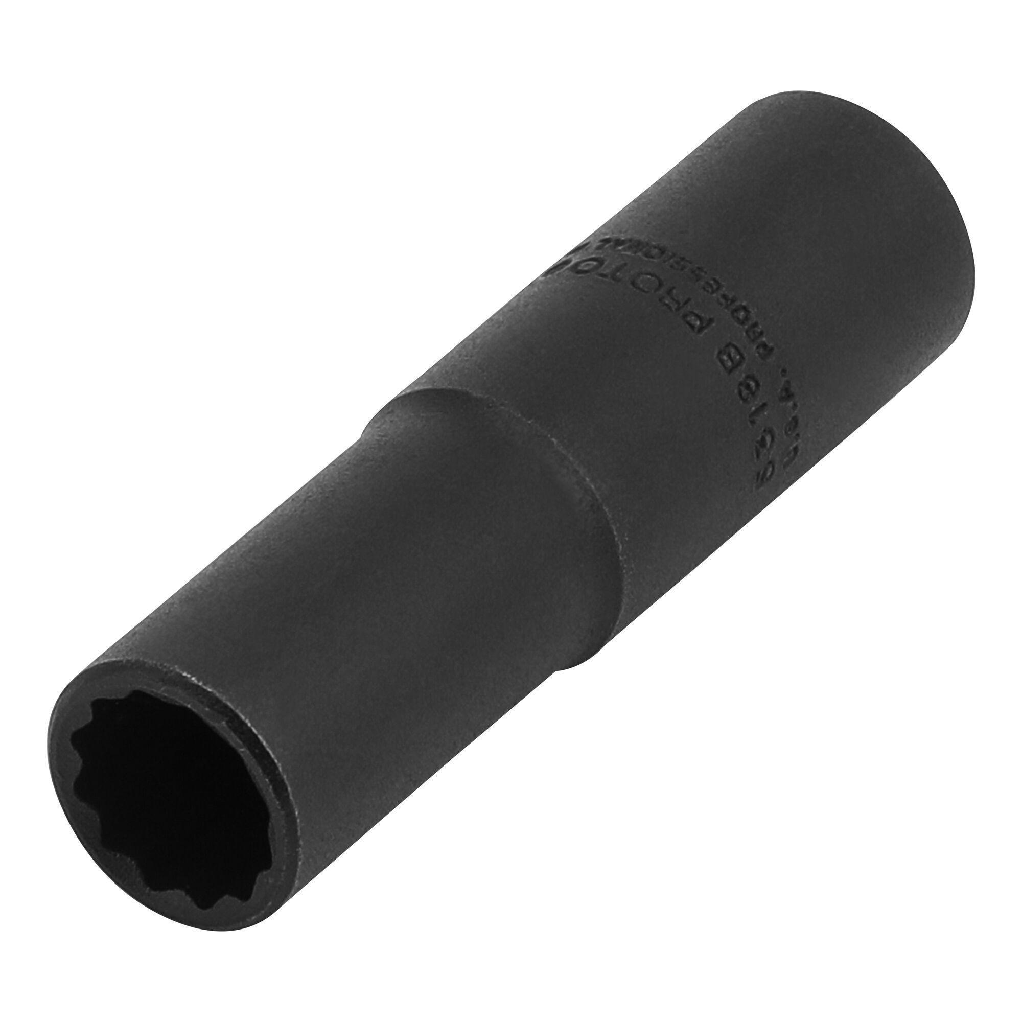 Proto® TorquePlus™ ProtoBlack™ J5318B Deep Length Socket, Imperial, 1/2 in Square Drive, 9/16 in