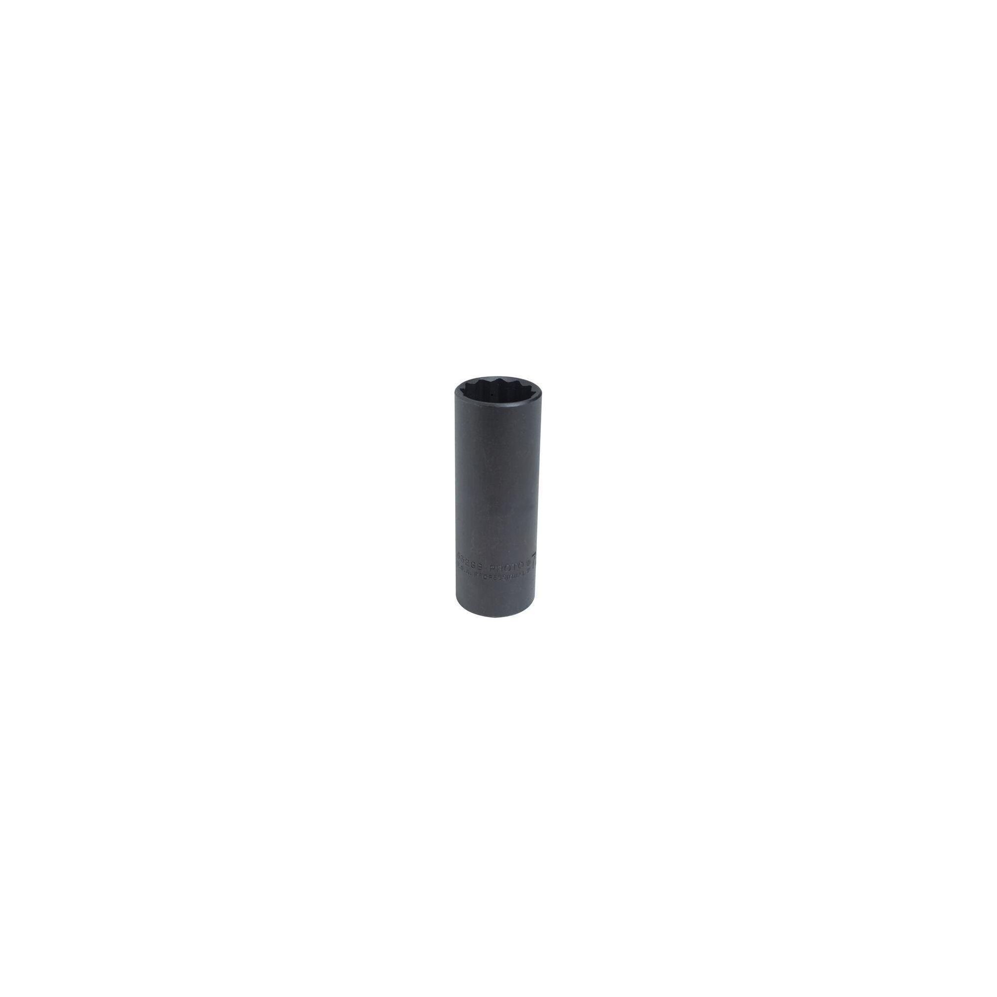 Proto® TorquePlus™ ProtoBlack™ J5322B Deep Length Socket, Imperial, 1/2 in Square Drive, 11/16 in