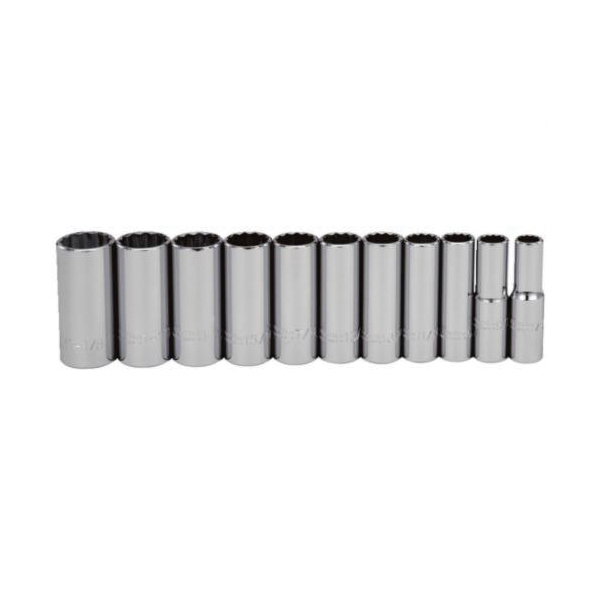 Proto® TorquePlus™ J54104 Deep Socket Set, Imperial, 11 Pieces, For Use With Stubborn or Damaged Fastener, Full Polished