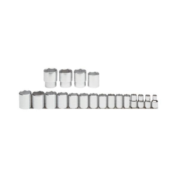 Proto® TorquePlus™ J54109 Socket Set, ASME B107.1, 6 Points, 1/2 in Drive, 19 Pieces, Included Socket Size: 3/8 to 1-1/2 in