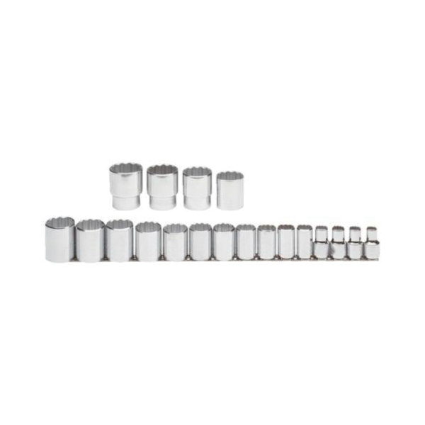 Proto® TorquePlus™ J54113 Socket Set, ASME B107.1, 12 Points, 1/2 in Drive, 19 Pieces