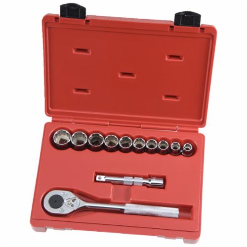 Proto® TorquePlus™ J54116 Socket Set, ASME B107.1/B107.500, 12 Points, 1/2 in Drive, 12 Pieces, Tool Box Container