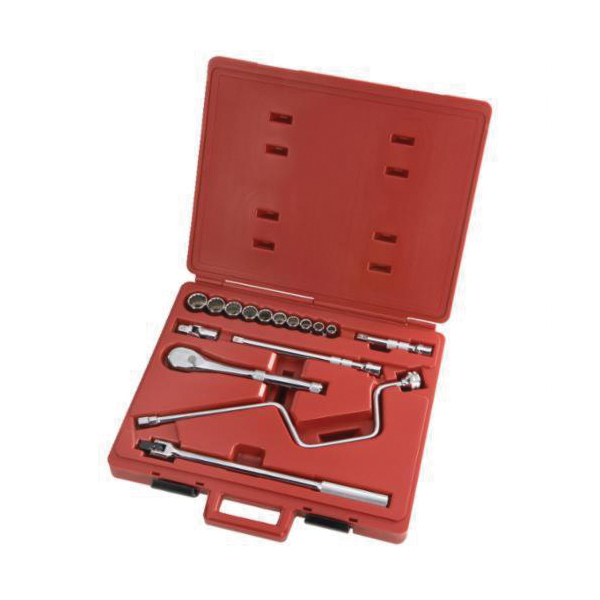 Proto® TorquePlus™ J54118XL Socket Set, ASME B107.1/B107.500, Imperial, 12 Points, 1/2 in Drive, 16 Pieces, Included Socket Size: 7/16 to 1 in