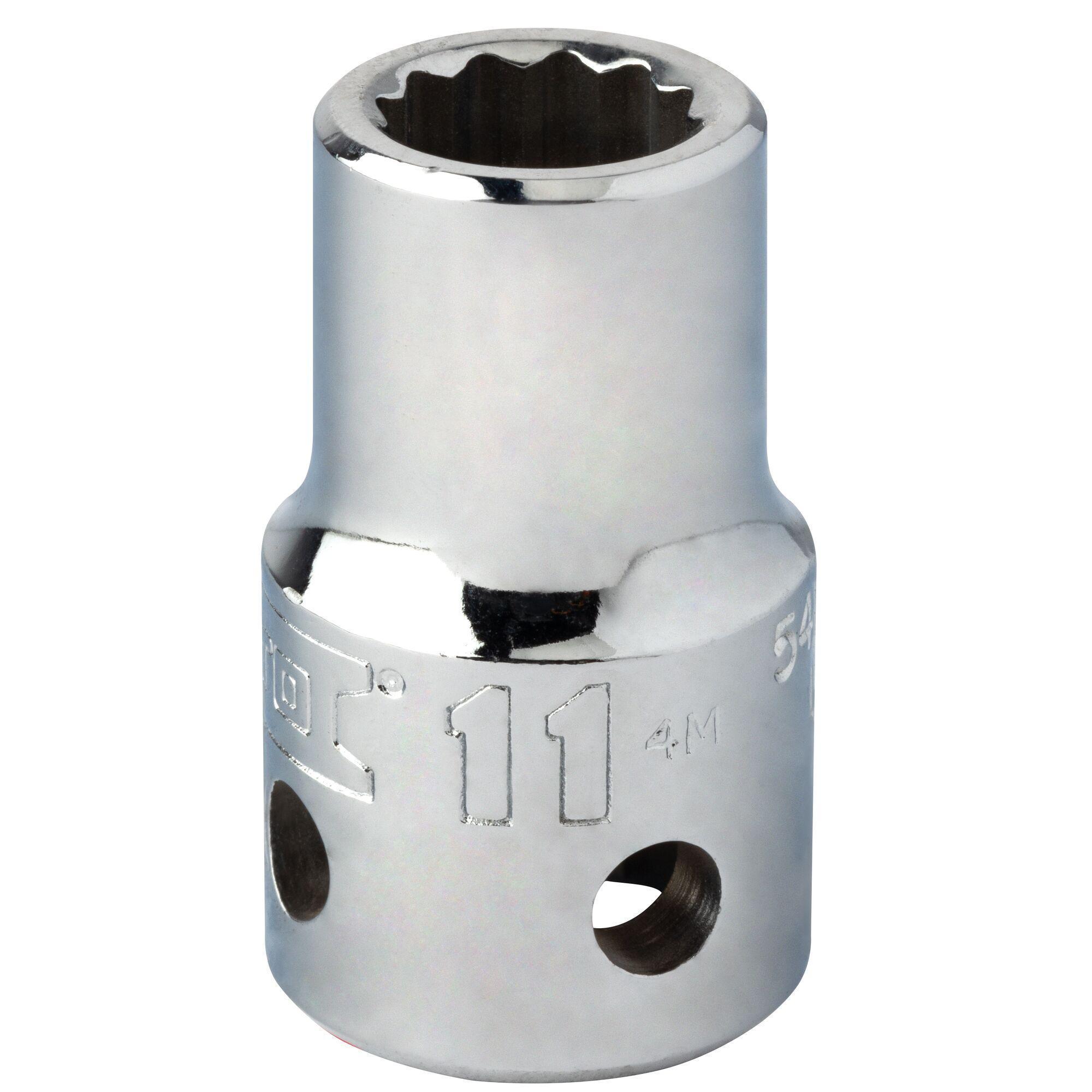 Proto® TorquePlus™ J5411M-TT Standard Length Tether Ready Socket, 1/2 in Square Drive, 11 mm, 12 Points