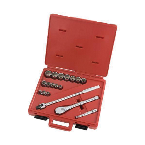 Proto® J54120XL Socket Bit Set, 1/2 in Drive, 18 Pieces, Full Polished, ASME B107.1/B107.500