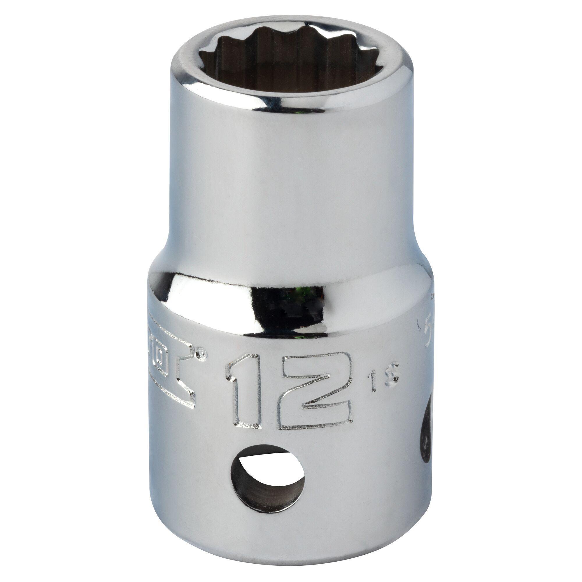 Proto® TorquePlus™ J5412M-TT Standard Length Tether Ready Socket, 1/2 in Square Drive, 12 mm, 12 Points