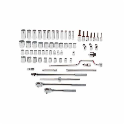 Proto® TorquePlus™ J54132 Combination Socket Set, ASME B107.1/B107.500, 8, 12 Points, 1/2 in Drive, 65 Pieces