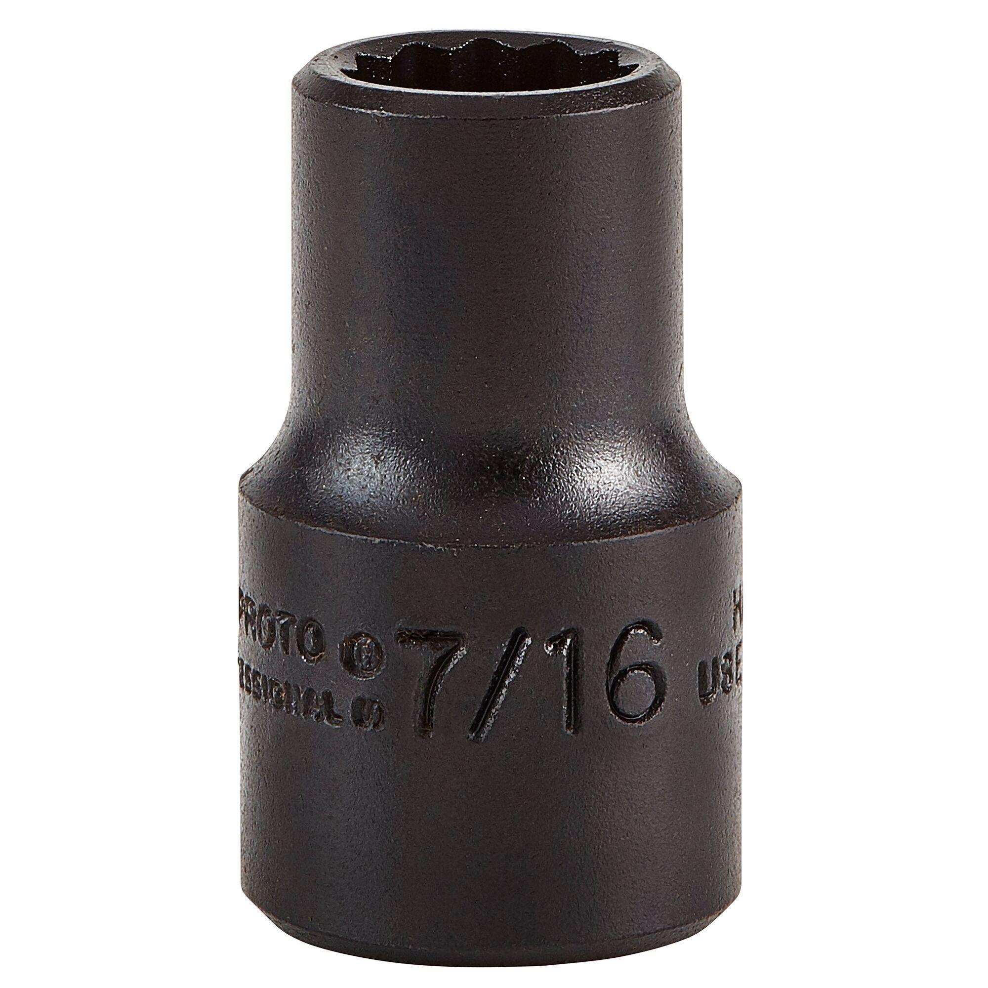 Proto® TorquePlus™ J5414B Standard Length Socket, Imperial, 1/2 in Square Drive, 7/16 in