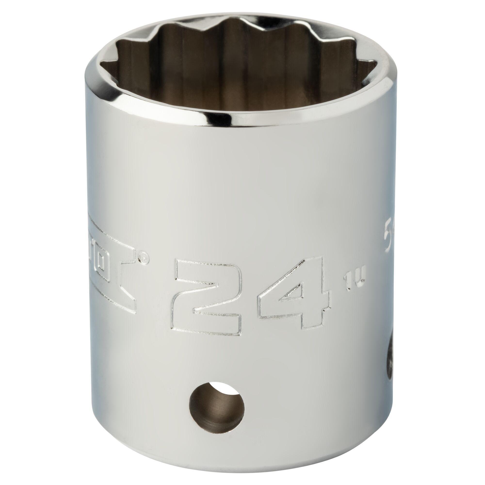 Proto® TorquePlus™ J5424M-TT Standard Length Tether Ready Socket, 1/2 in Square Drive, 24 mm, 12 Points