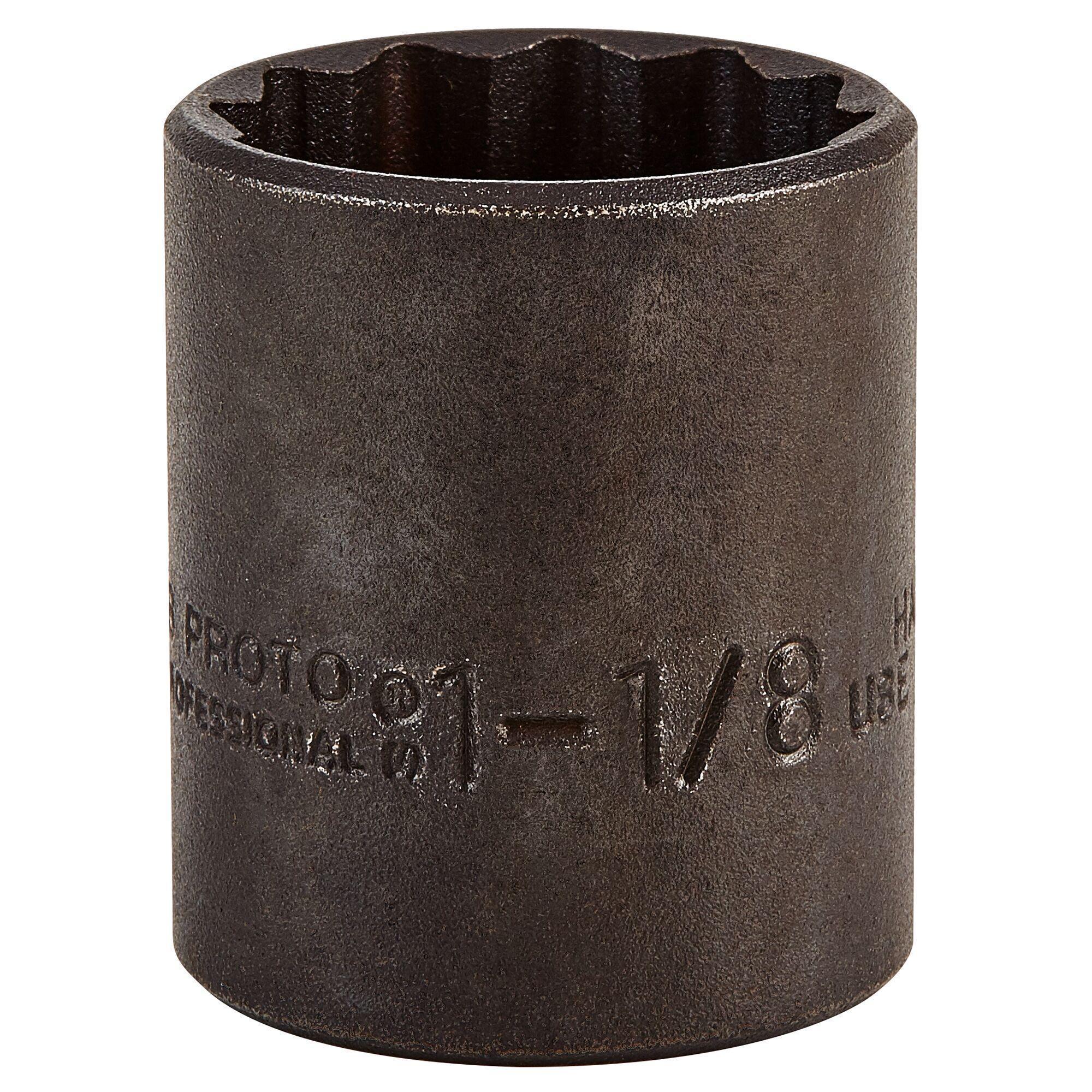 Proto® TorquePlus™ J5436B Standard Length Socket, Imperial, 1/2 in Square Drive, 1-1/8 in