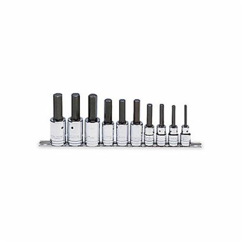 Proto® J5441-MA Socket Bit Set, Metric, 6 to 19 mm Hex, 1/2 in Drive, 10 Pieces, Full Polished