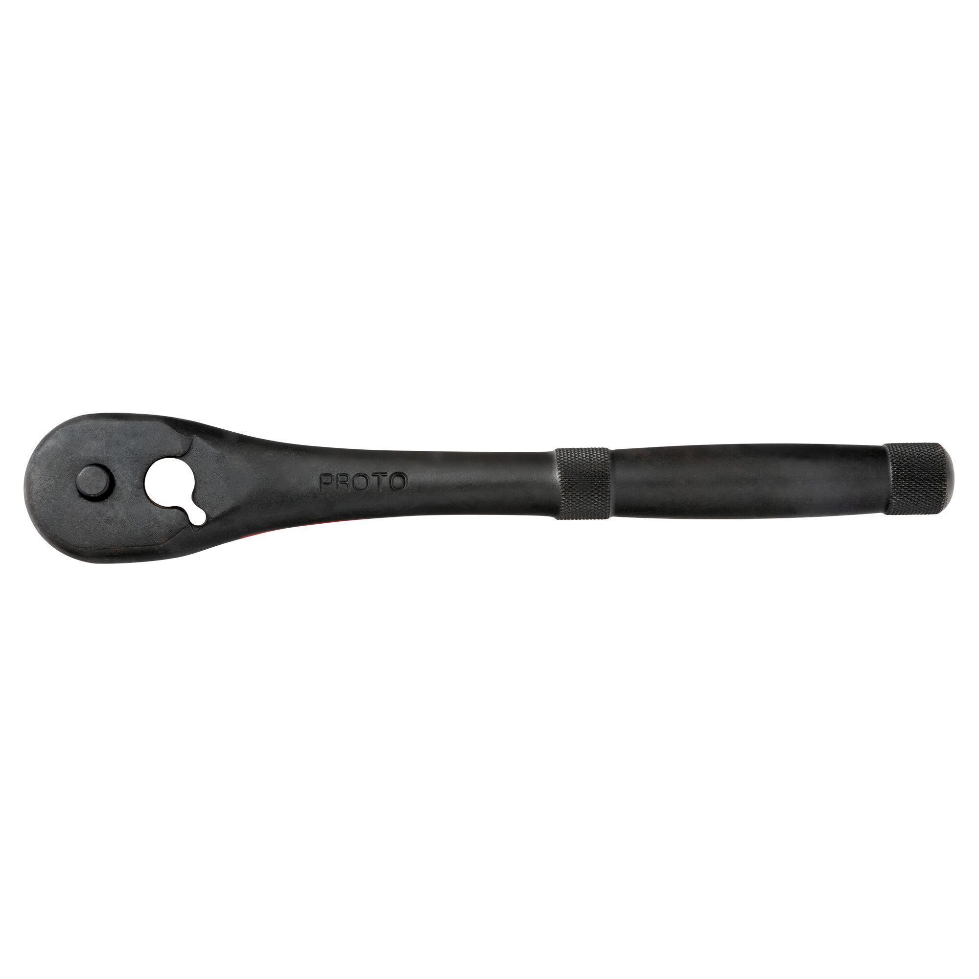 Proto® J5449XLQRBL Uninsulated Hand Ratchet, 1/2 in Drive, Pear Head, 10-1/2 in OAL, Steel, Black Oxide, ASME B107.10