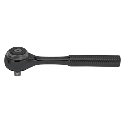 Proto® J5452FBL Non-Insulated Standard Hand Ratchet, 1/2 in Drive, Round Head, 9-3/8 in OAL, Steel, Black Oxide, ASME B107.10M
