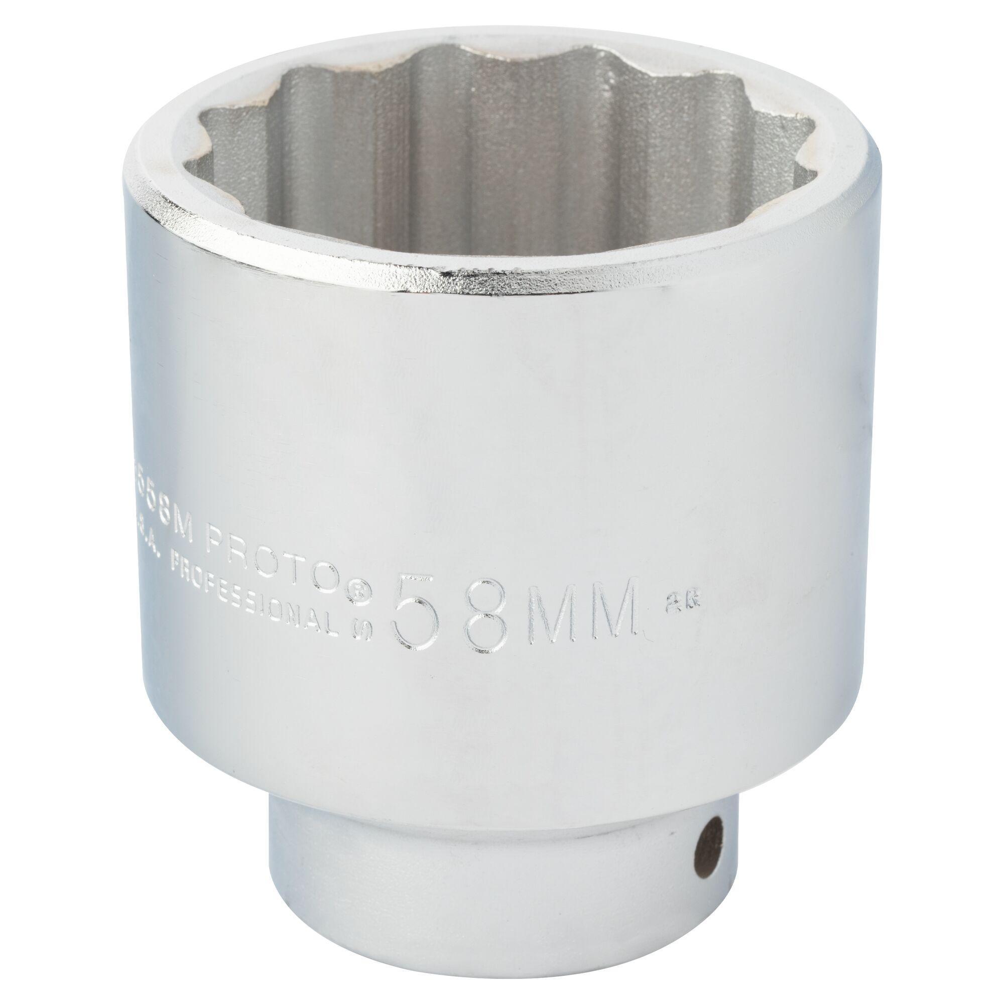 Proto® TorquePlus™ J5558M Standard Length Socket, Metric, 3/4 in Square Drive, 58 mm