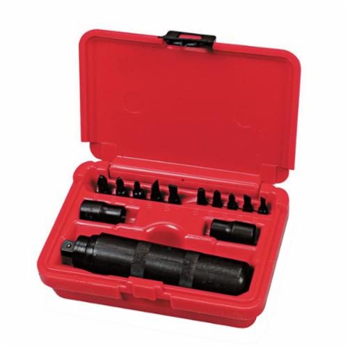 Proto® J7099A Hand Impact Driver Set, Imperial, 1/4 to 5/16 in Hex, 3/8 in Drive, 13 Pieces, Black Oxide