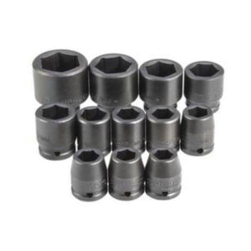 Proto® TorquePlus™ J72105M Impact Socket Set, 12 Pieces, Square Drive, Alloy Steel, Black Oxide
