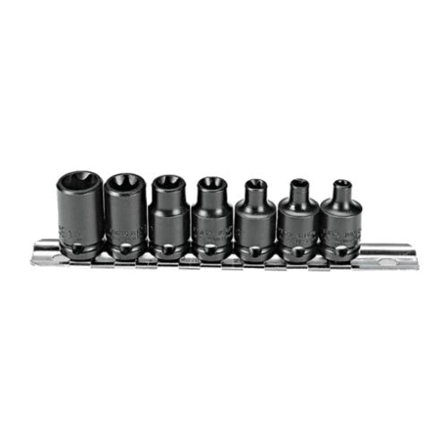Proto® J72132 Socket Set, 3/8 in Drive, 7 Pieces, Black Oxide, Federal GGG-W-660A