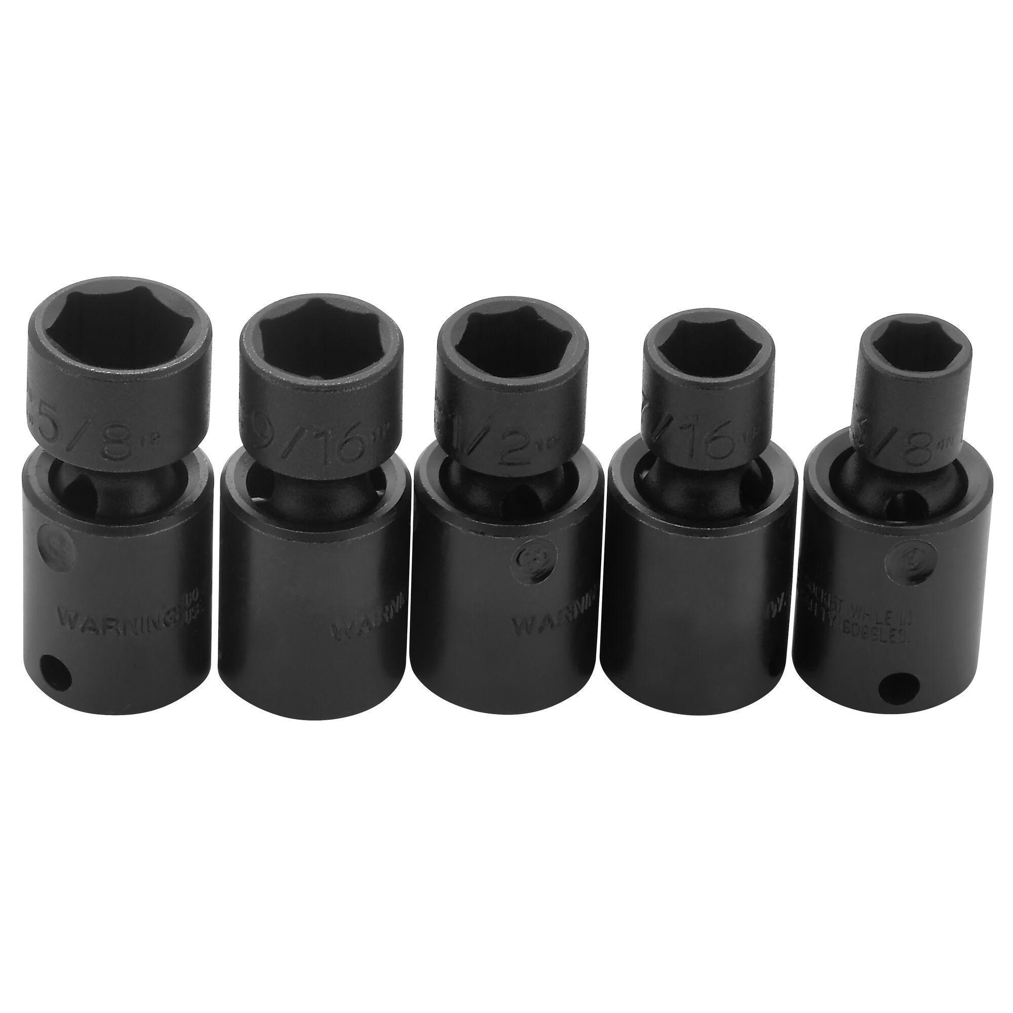Proto® TorquePlus™ J72142 Universal Socket Set, Imperial, 5 Pieces, Alloy Steel, Black Oxide