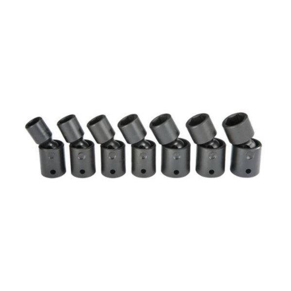 Proto® J72143M Universal Socket Set, Metric, 7 Pieces, Alloy Steel, Black Oxide