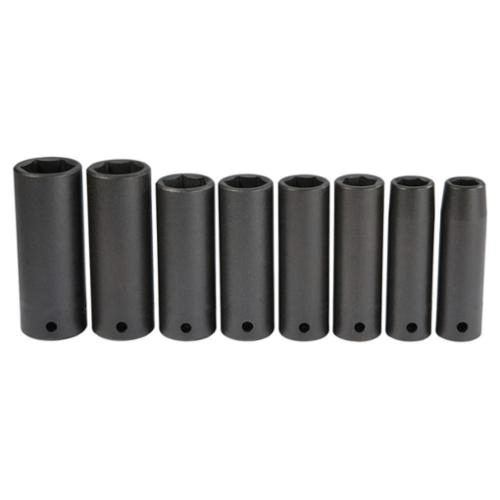 Proto® J72159 Deep Socket Set, Imperial, 8 Pieces, Alloy Steel, Black Oxide