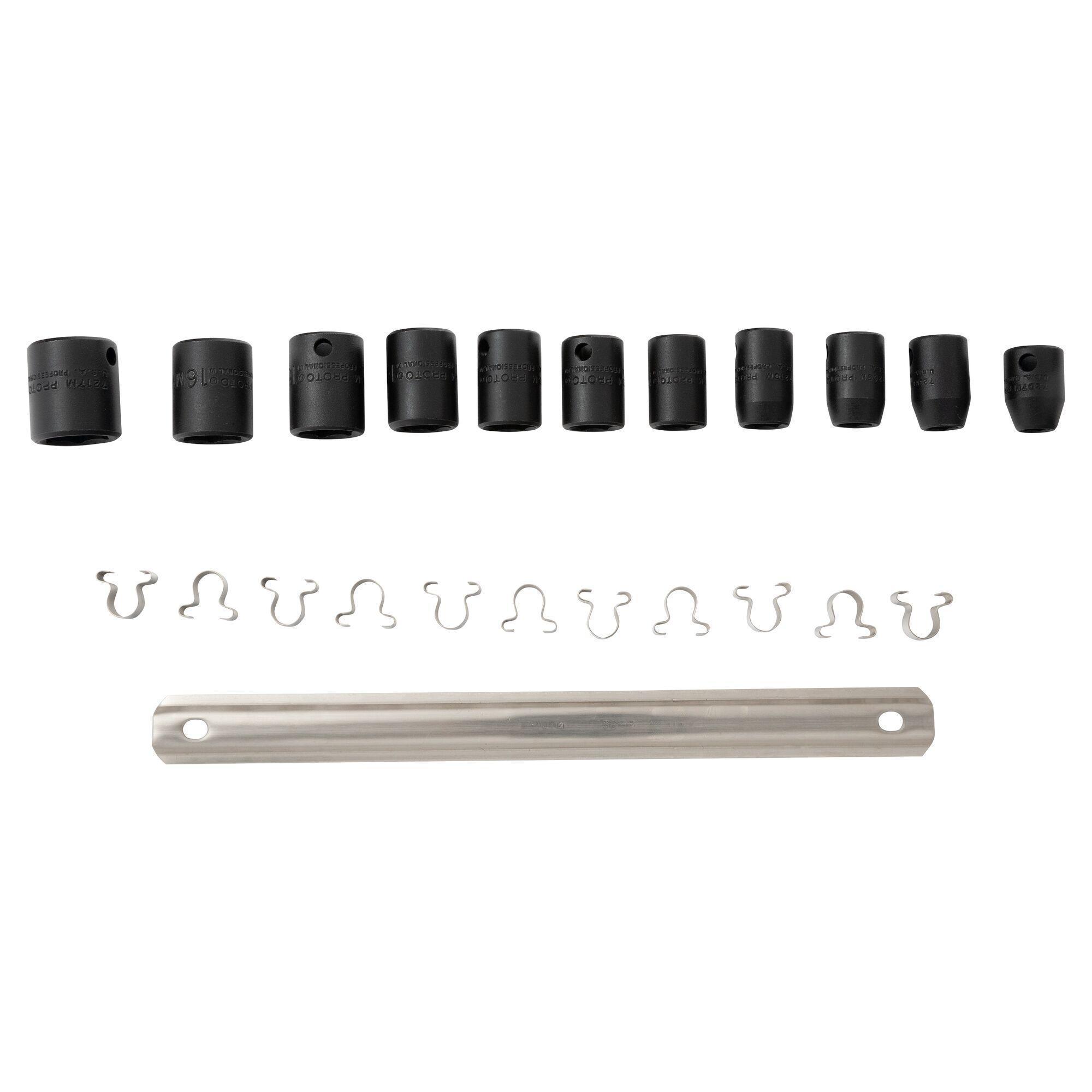 Proto® TorquePlus™ J72202 Socket Set, Metric, 11 Pieces, Alloy Steel, Black Oxide