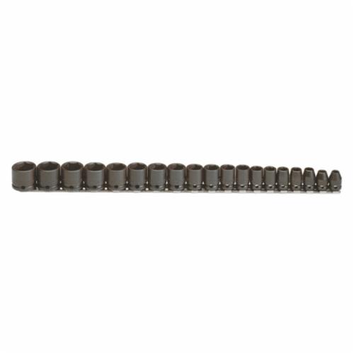 Proto® TorquePlus™ J72206 Socket Set, ASME B107.33M, 6 Points, 3/8 in Drive, 19 Pieces, Included Socket Size: 6 to 24 mm
