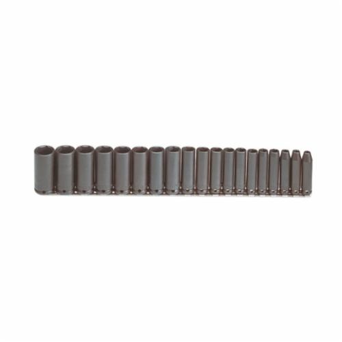 Proto® TorquePlus™ J72216 Socket Set, ASME B107.33M, 6 Points, 3/8 in Drive, 19 Pieces, Included Socket Size: 6 to 24 mm