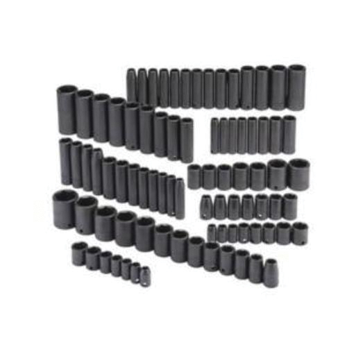 Proto® TorquePlus™ J7274 Impact Socket Set, ASME Specified, 6 Points, 3/8 in, 1/2 in Drive, 86 Pieces