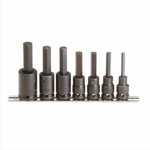 Proto® J74152 Socket Set, Imperial, 1/2 in Drive, 7 Pieces, Black Oxide