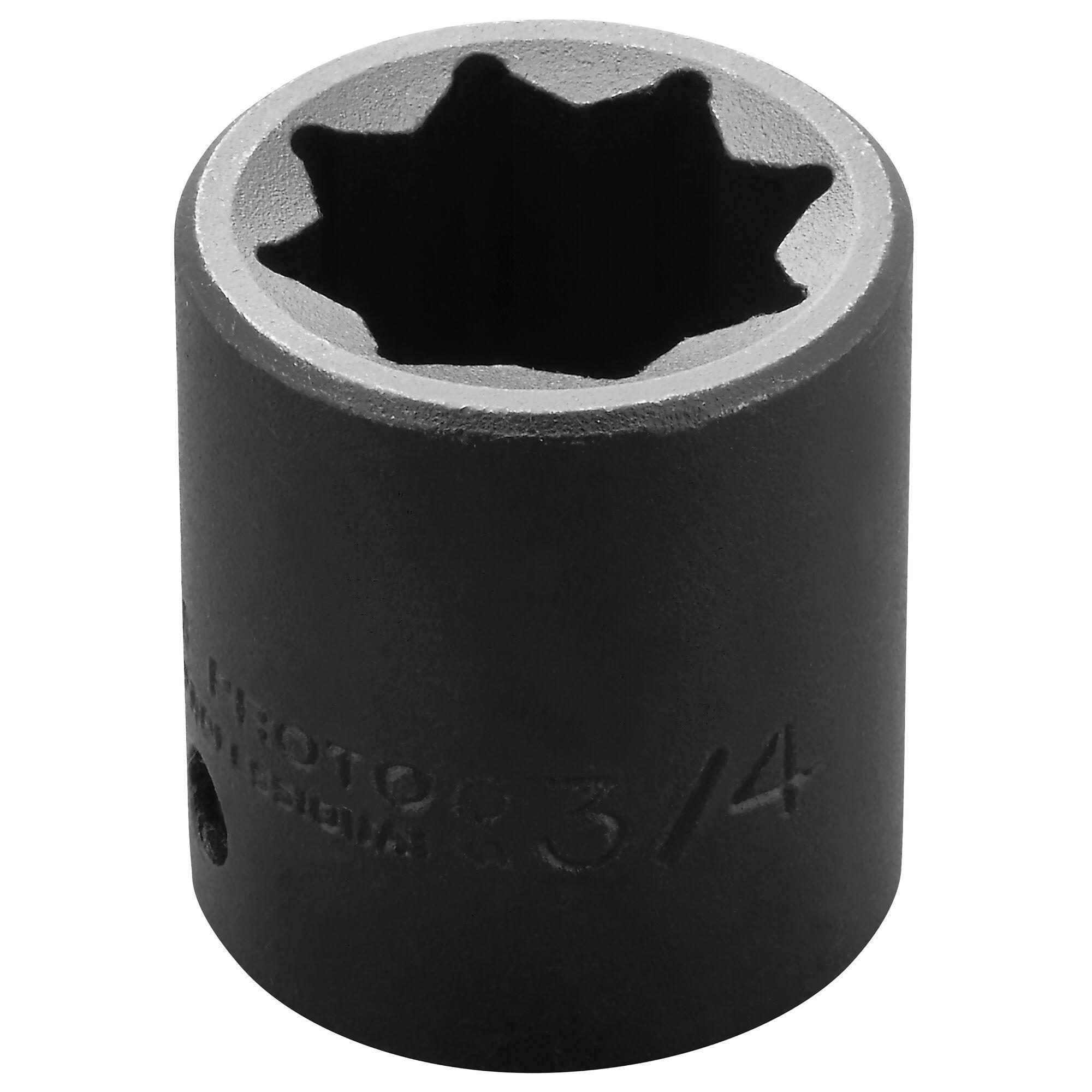 Proto® TorquePlus™ J7424S Standard Length Socket, Imperial, 1/2 in Square Drive, 3/4 in