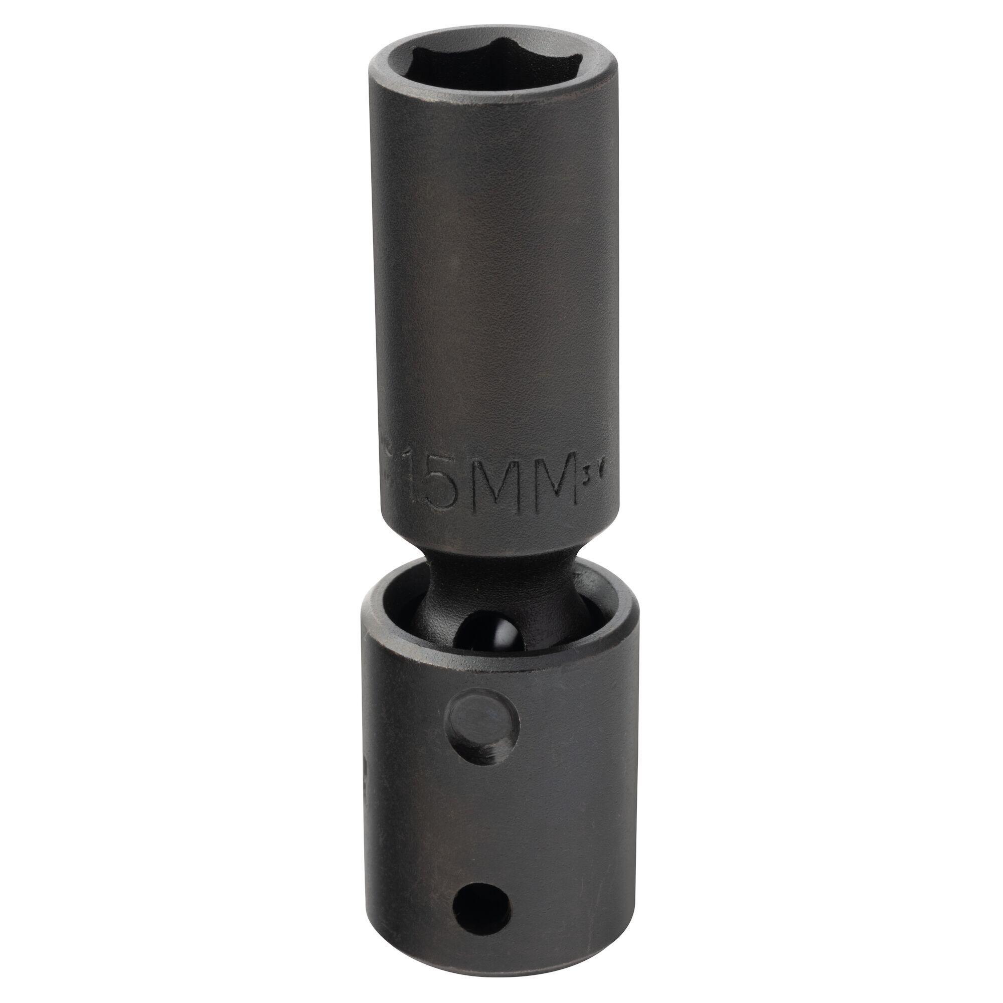 Proto® J75415MP Deep Length Universal Socket, Metric, 1/2 in Square Drive, 15 mm