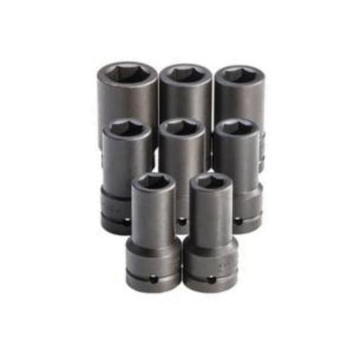 Proto® TorquePlus™ J76108 Impact Socket Set, ASME Specified, Imperial, 6 Points, 1 in Drive, 8 Pieces, Included Socket Size: 7/8 to 1-1/2 in