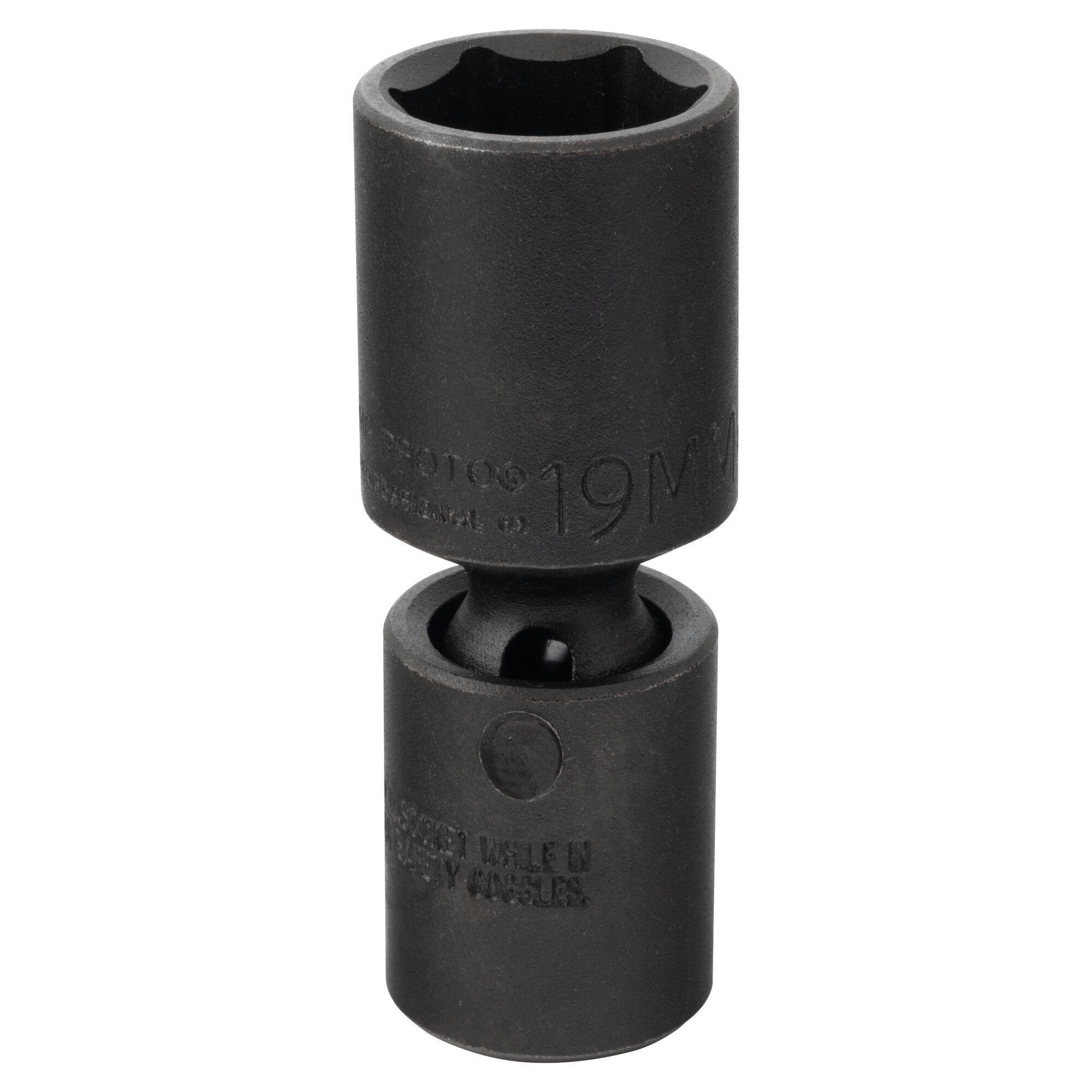 Proto® TorquePlus™ J78419MP Deep Length Universal Socket, Metric, 3/8 in Square Drive, 19 mm