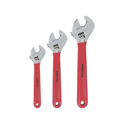 Proto® J795G Adjustable Wrench Set, Imperial, 3 Pieces, 1-1/8 to 1-1/2 in, Satin