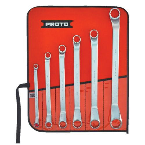 Proto® J8100C Box End Wrench Set, 6 Pieces, 3/8 x 7/16 to 15/16 x 1 in, Satin