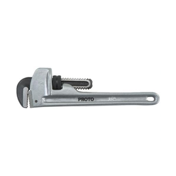 Proto® J810A Straight Pipe Wrench, 10 in L, Serrated Jaw, Aluminum Handle, ASME Specified
