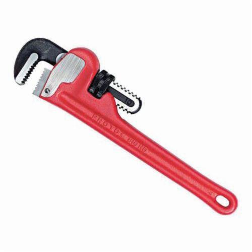 Proto® J814HD Heavy Duty Straight Pipe Wrench, 14 in OAL, Floating Hook Jaw, Cast Iron Handle, Federal GGG-W-00651D