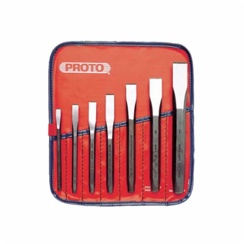 Proto® J86B Cold Chisel Set, Cold Style, 5/16 to 7/8 in Chisel, 7 Chisels, 7 Pieces