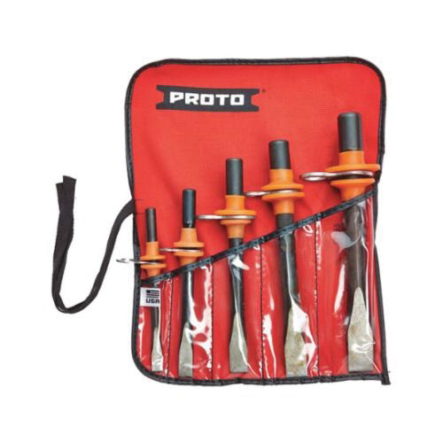 Proto® J86CS2-TT Tether Ready Chisel Set, Cold Style, 5/16 to 5/8 in Chisel, 5 Chisels, 5 Pieces